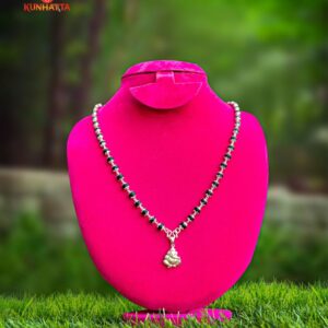 Karingali mala Ganapathi locket with natural wooden beads and sacred Lord Ganapathi pendant